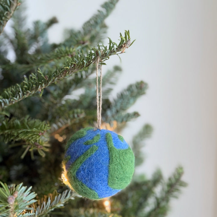 Felt Planet Ornament - For Earth Day!