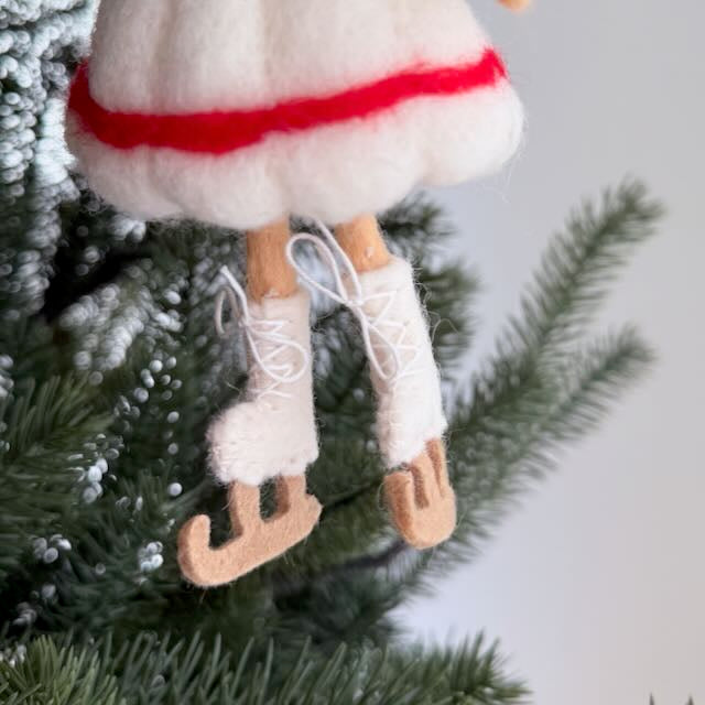 Ice Skating Girl Felt Ornament