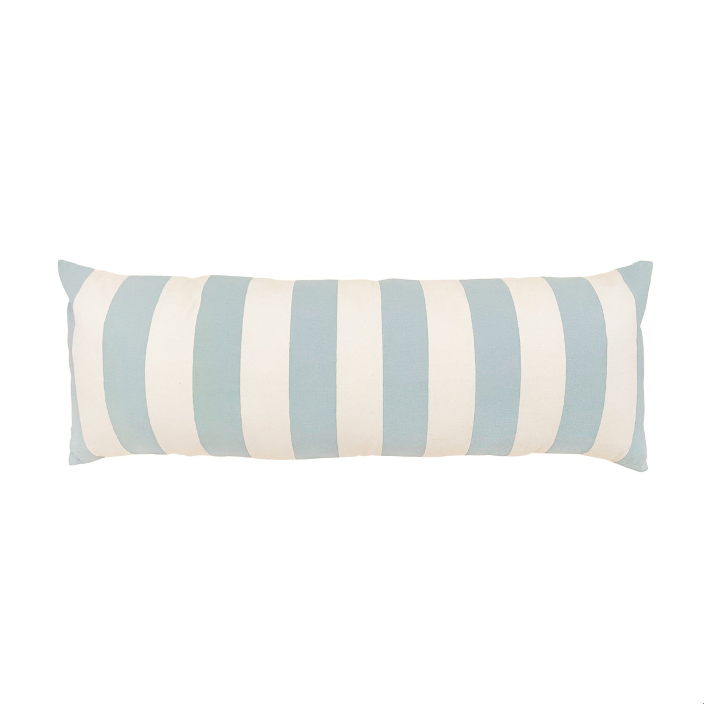 Striped Lumbar Blue Pillow Cover