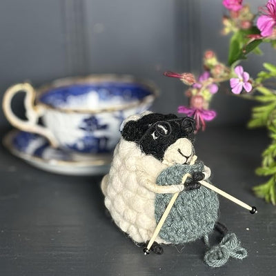 Felt Knitting Sheep, Rosemary