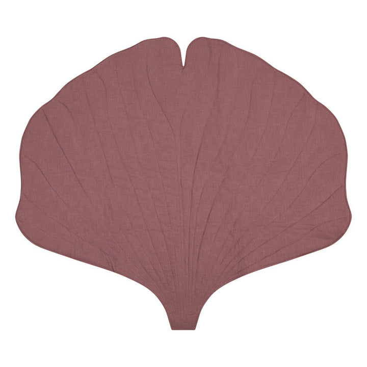 Linen “Dirty Pink” Ginkgo Leaf Mat