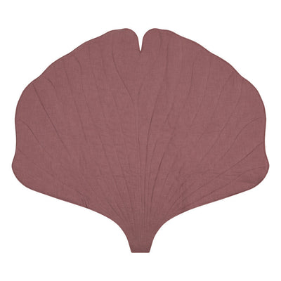 Linen “Dirty Pink” Ginkgo Leaf Mat