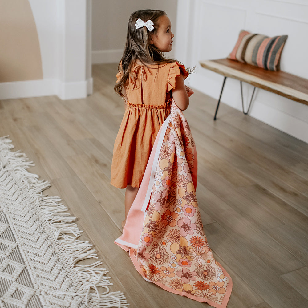 Lucy Darling Little Dreamer Organic Baby Blanket - Flower Child