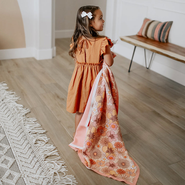 Lucy Darling Little Dreamer Organic Baby Blanket - Flower Child
