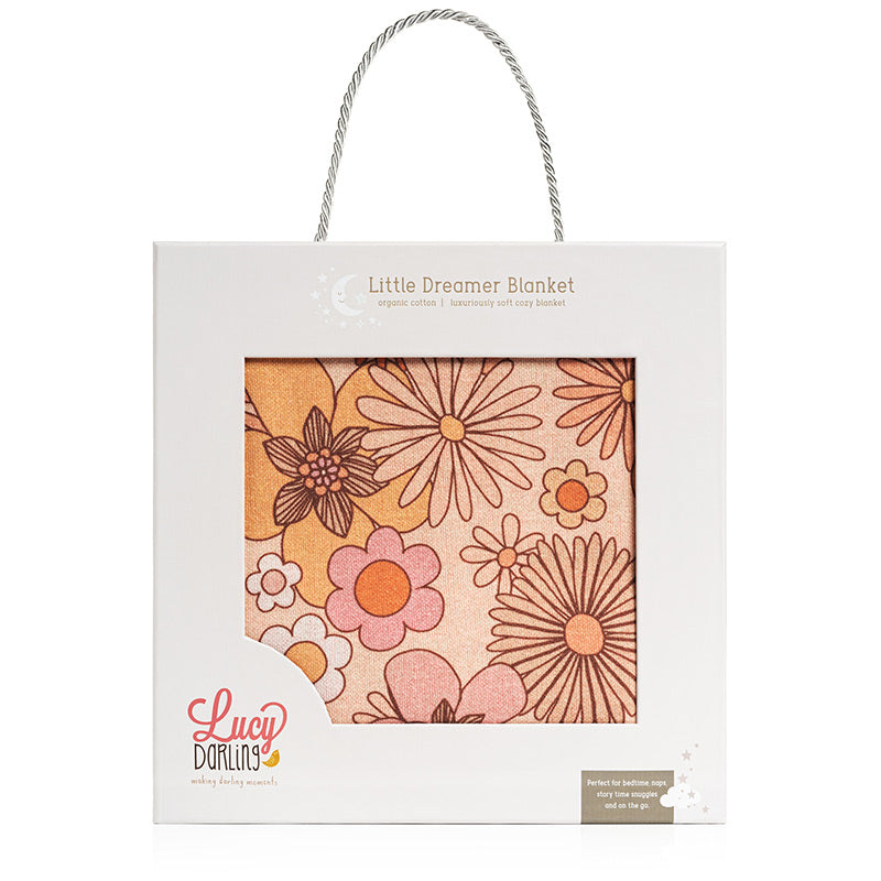 Lucy Darling Little Dreamer Organic Baby Blanket - Flower Child
