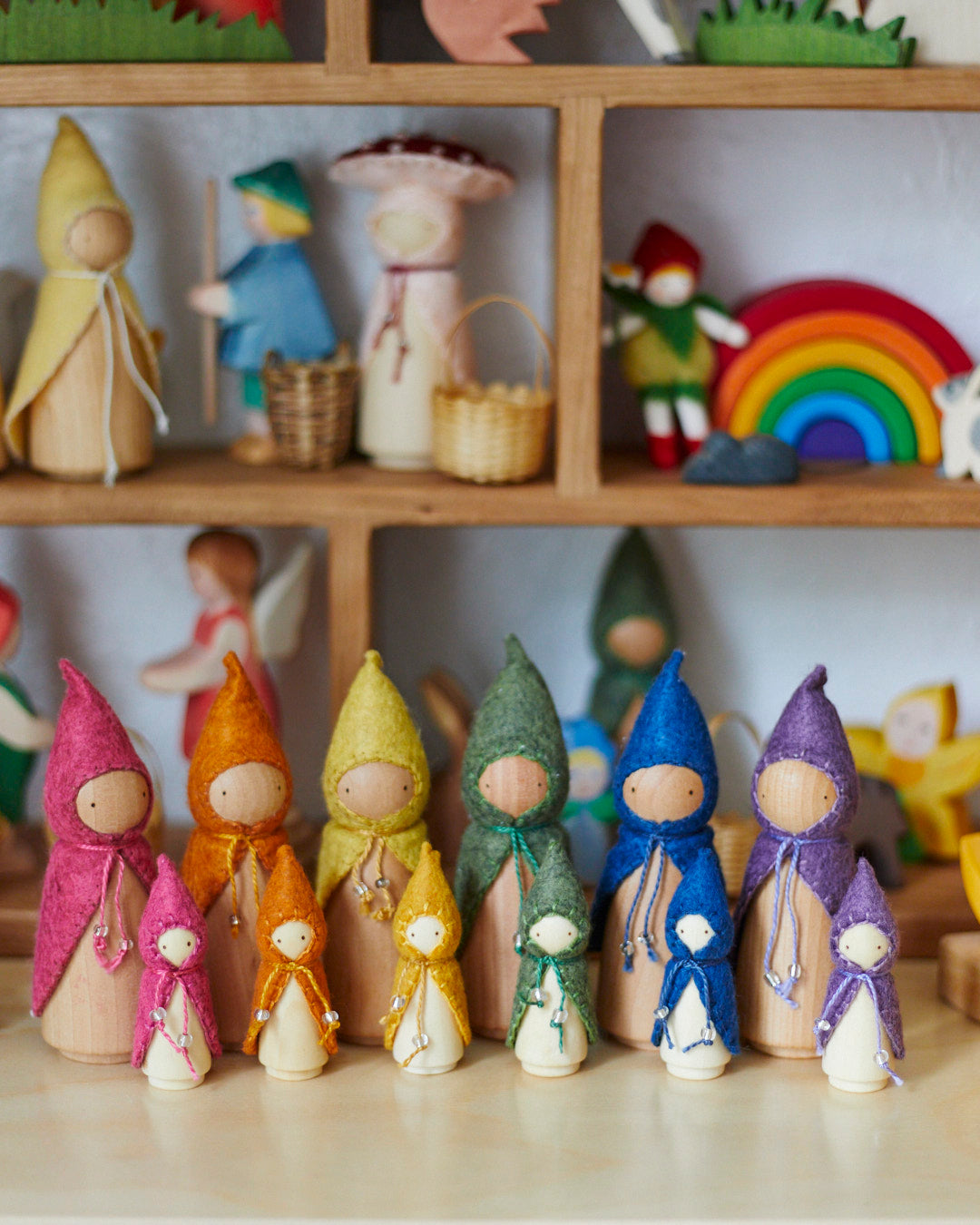 Mini Green Wooden Gnome