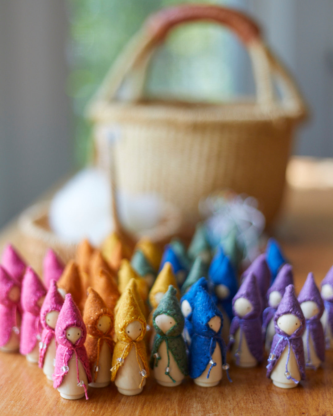 Mini Yellow Wooden Gnome