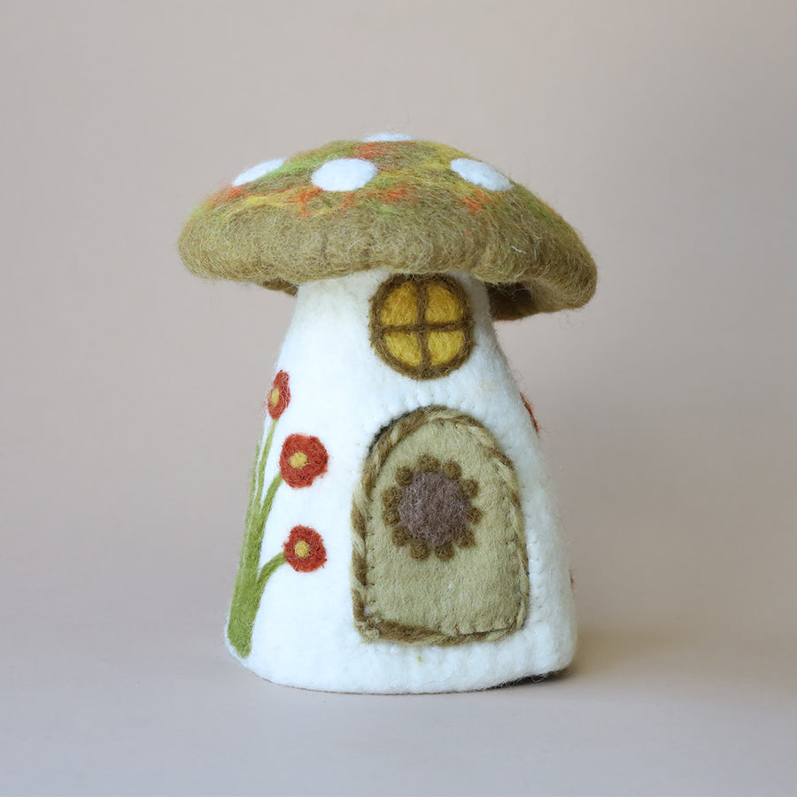 Mushroom House with Carrot Garden Mat