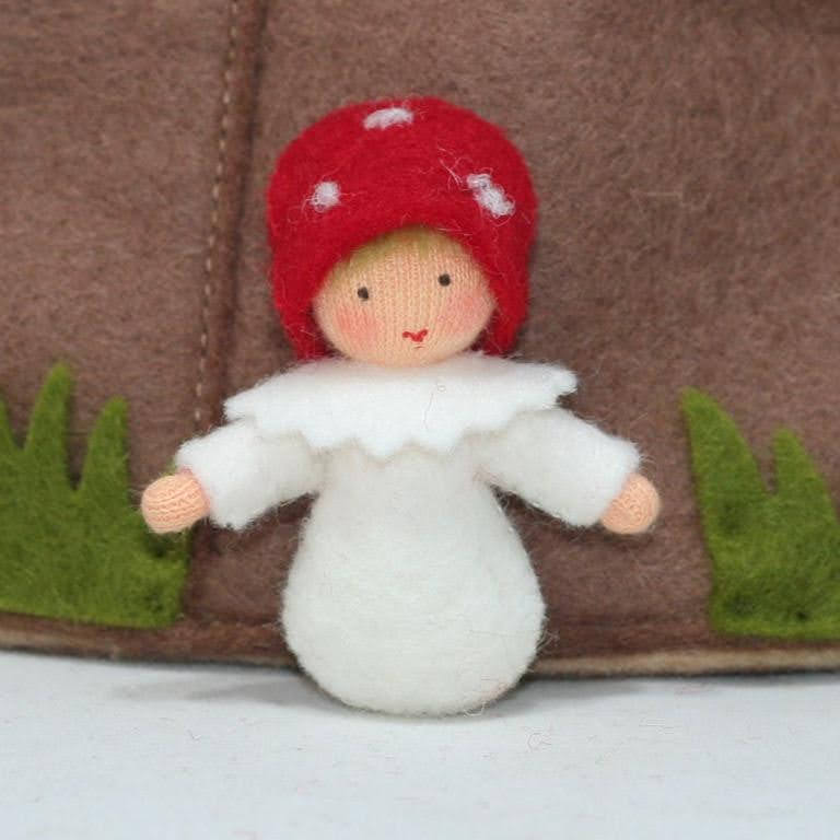 Red Mushroom Family (3.5")  | Light Skin Tone | Set of 5 Dolls