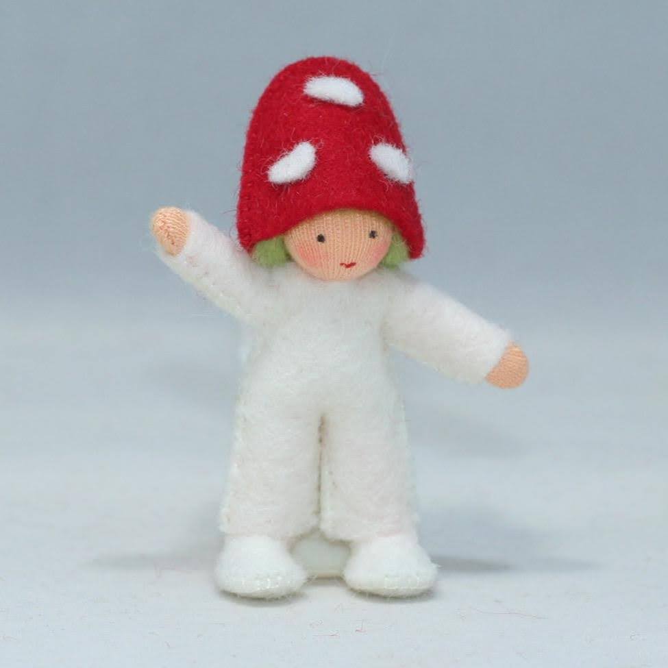 Red Mushroom Family (3.5")  | Light Skin Tone | Set of 5 Dolls