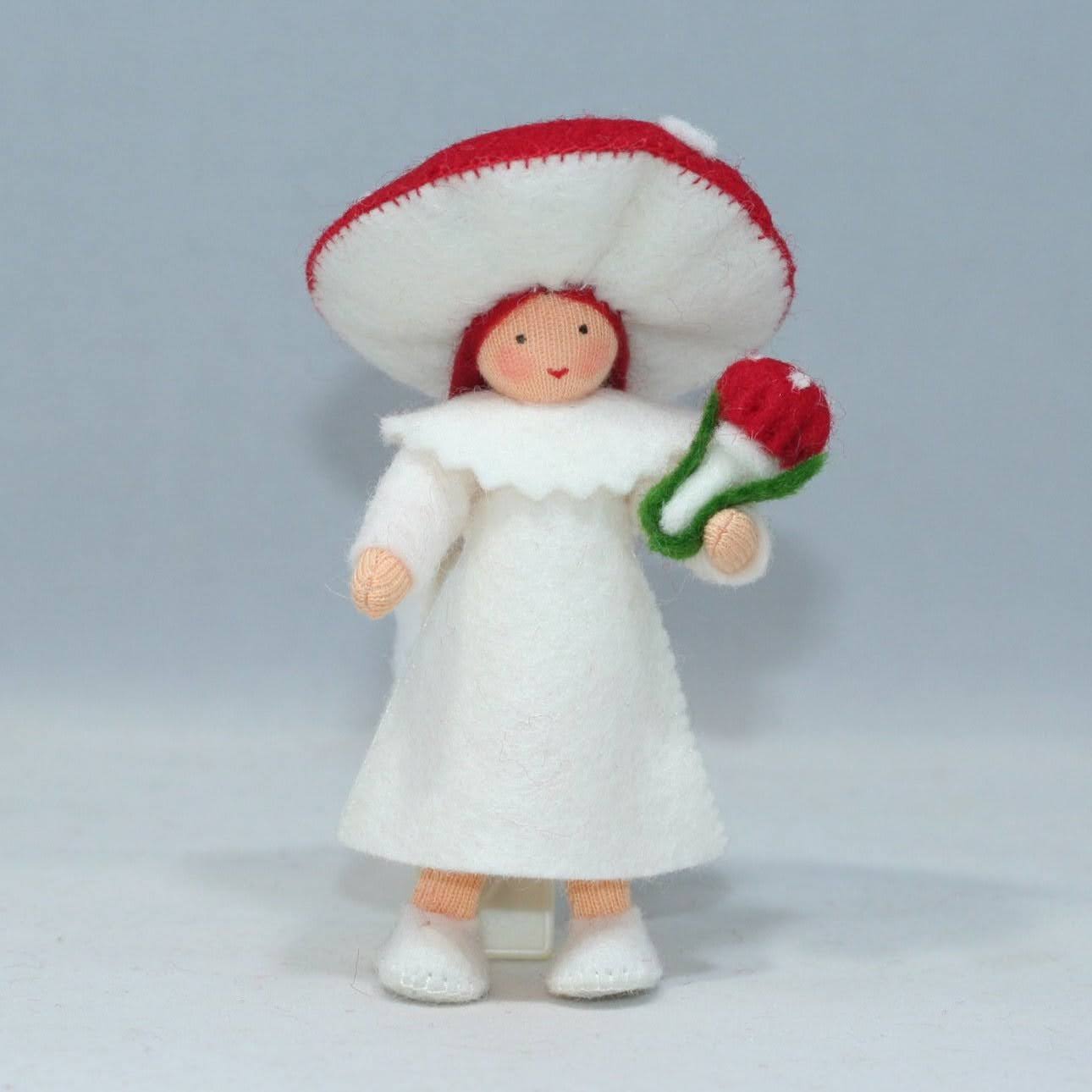 Red Mushroom Family (3.5")  | Light Skin Tone | Set of 5 Dolls