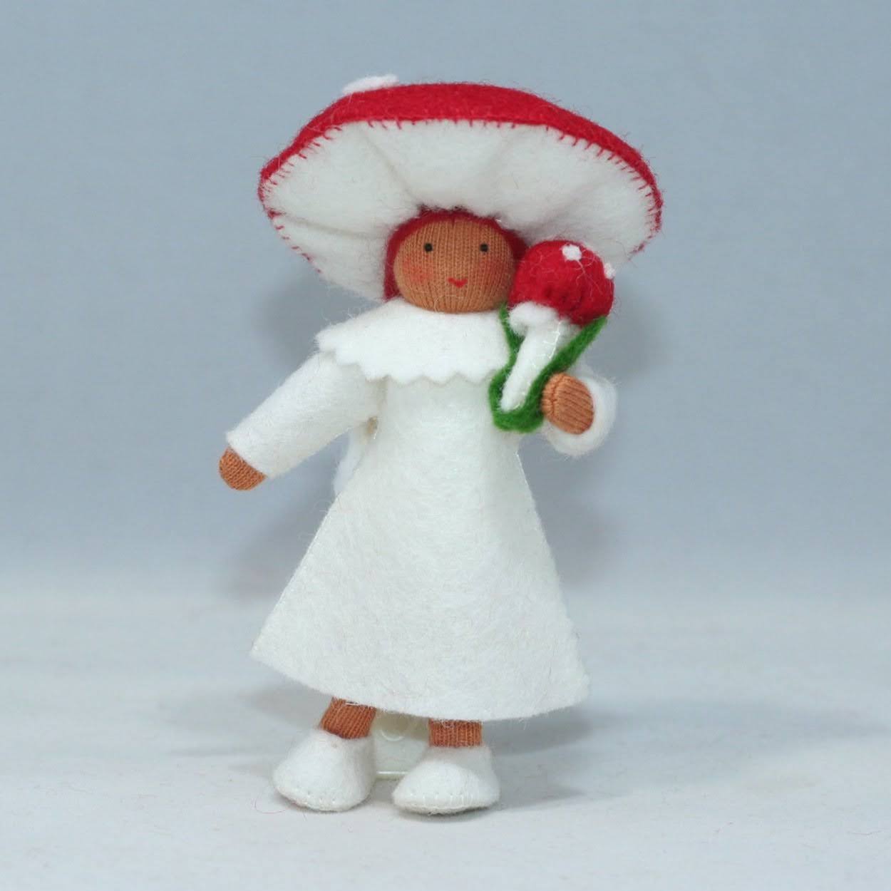 Red Mushroom Family (3.5")  | Medium Skin Tone | Set of 5 Dolls