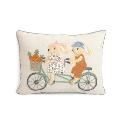 Bunny Bike Ride Pillow