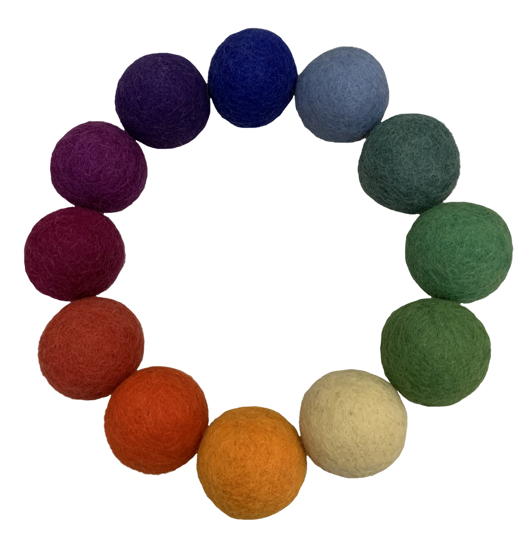 Papoose Goethe 5 cm Felt Balls, Set of 12
