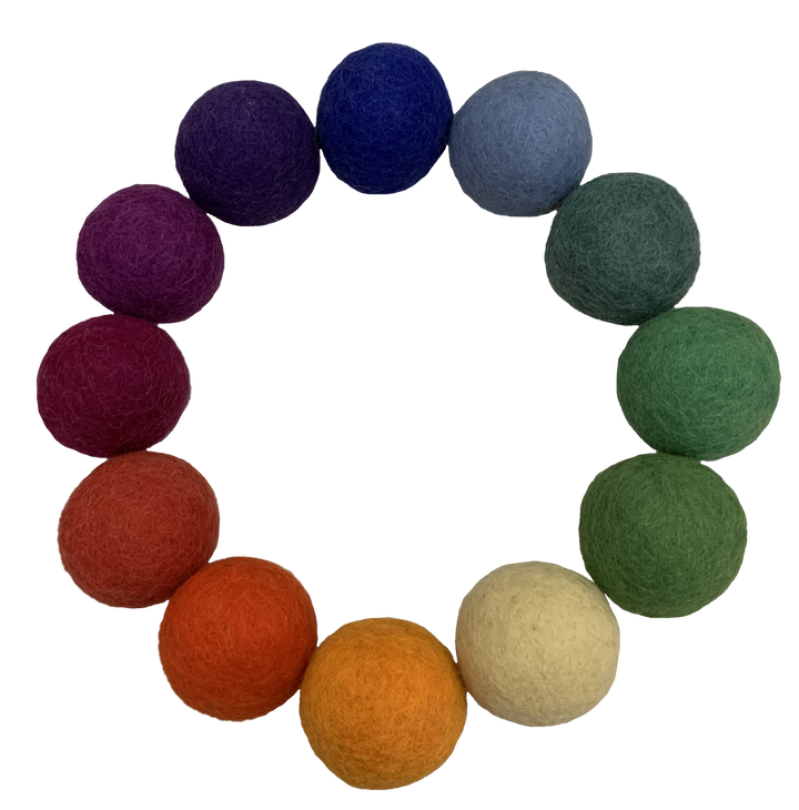 Papoose Goethe 5 cm Felt Balls, Set of 12