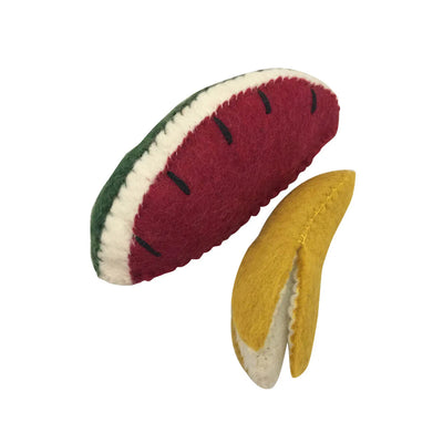 Papoose Felt Banana and Watermelon Set