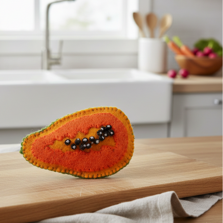 Papoose Felt Papaya, Half