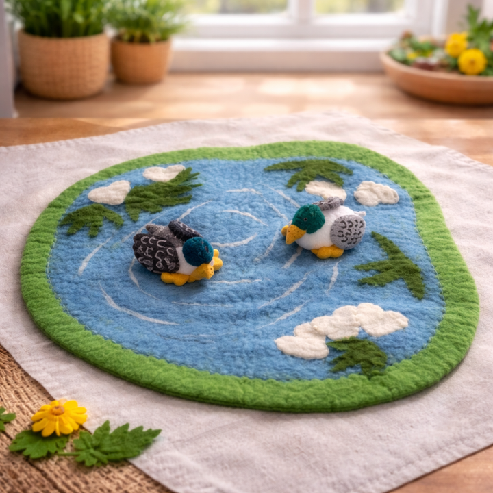 Papoose Felt Pond with Two Ducks Mat
