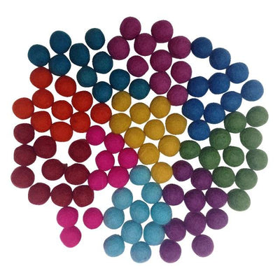 Papoose Summer Pom-poms, Set of 100, 1.5 cm