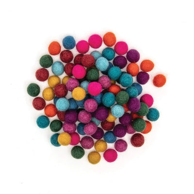 Papoose Summer Pom-poms, Set of 100, 1.5 cm