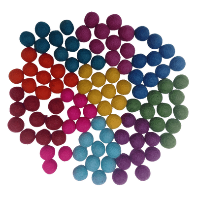 Papoose Summer Pom-poms, Set of 100, 2.5 cm