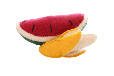 Papoose Felt Banana and Watermelon Set