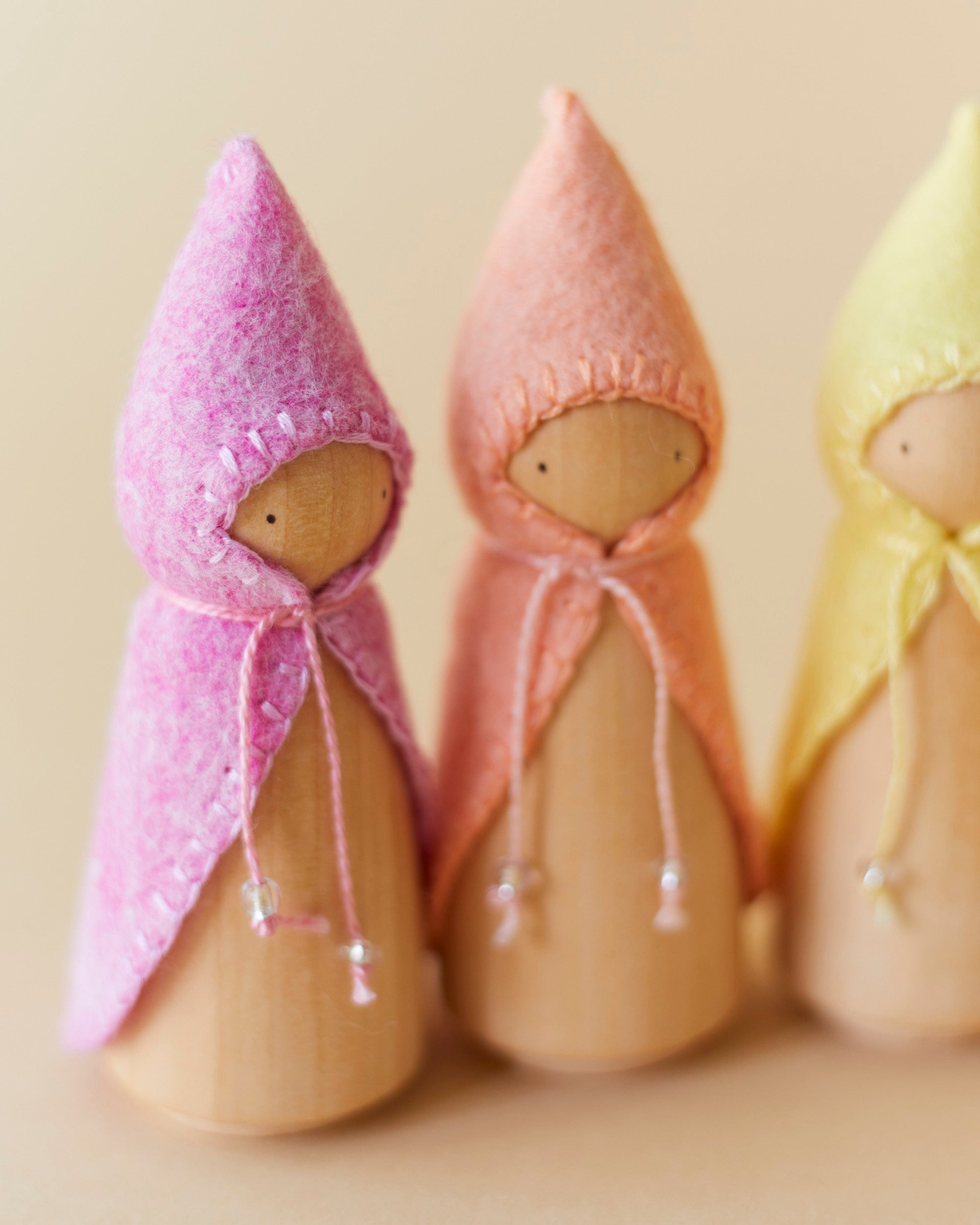Pastel Rainbow Wooden Gnome Set – My Toy Wagon