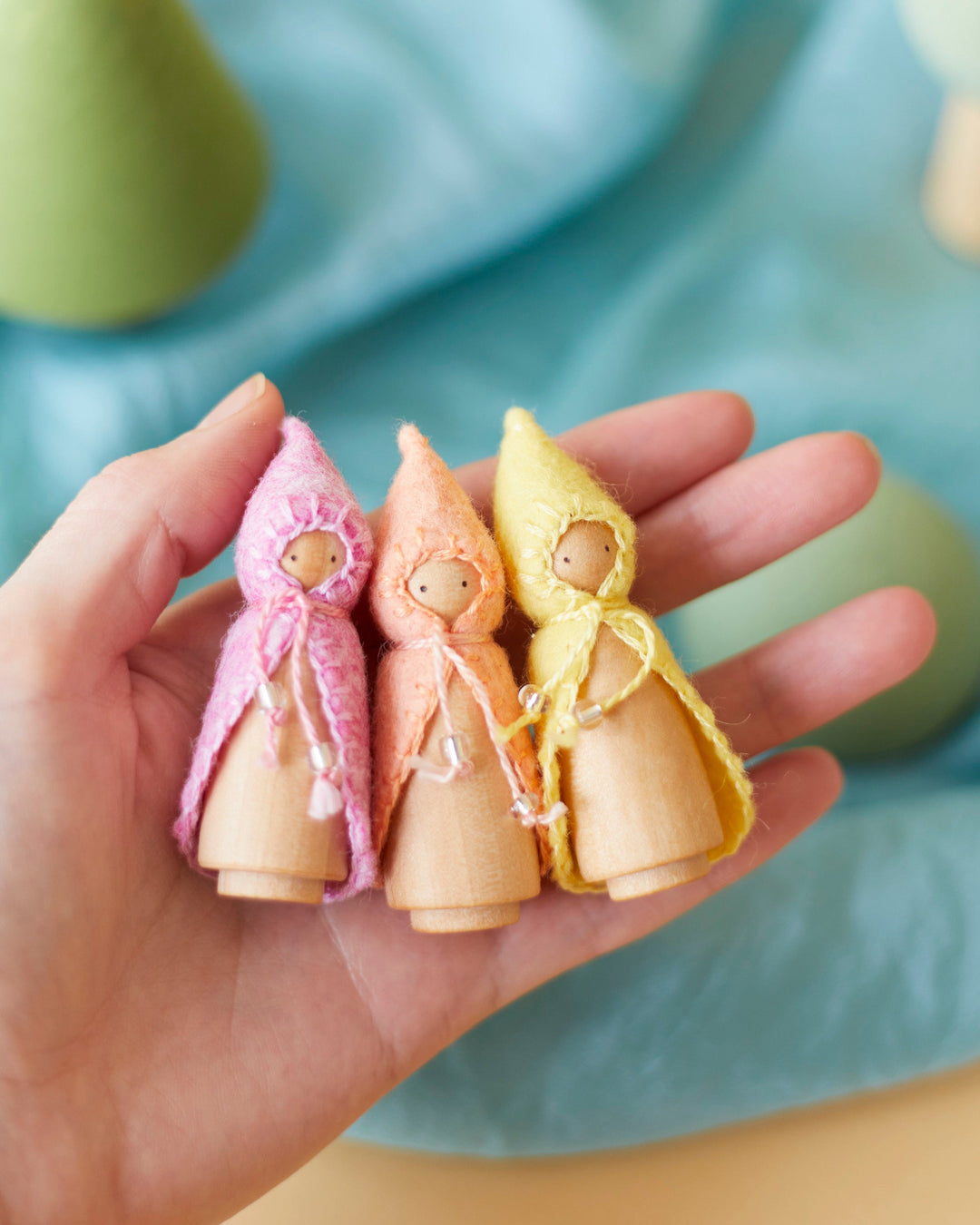 Mini Pastel Purple Wooden Gnome