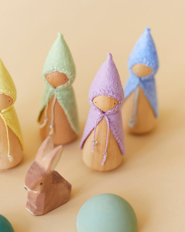 Pastel Pink Wooden Gnome