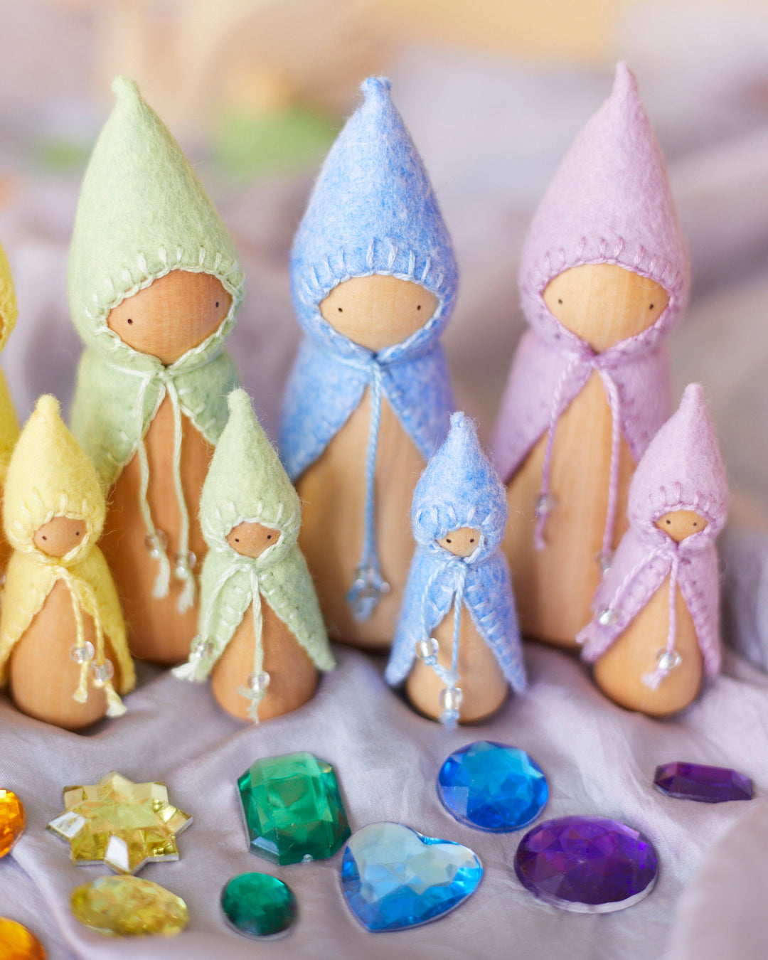 Mini Pastel Pink Wooden Gnome