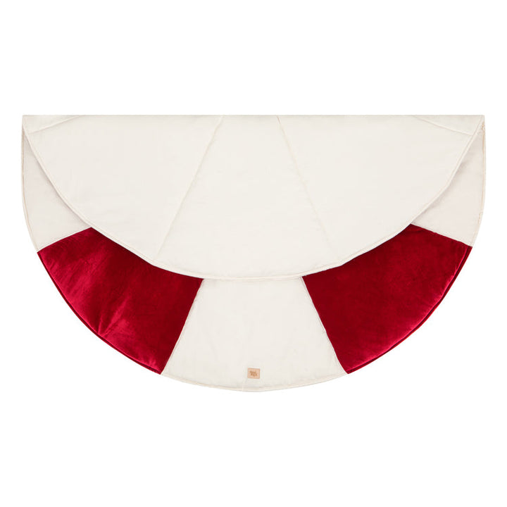 Christmas “Red Candy” Round Patchwork Mat