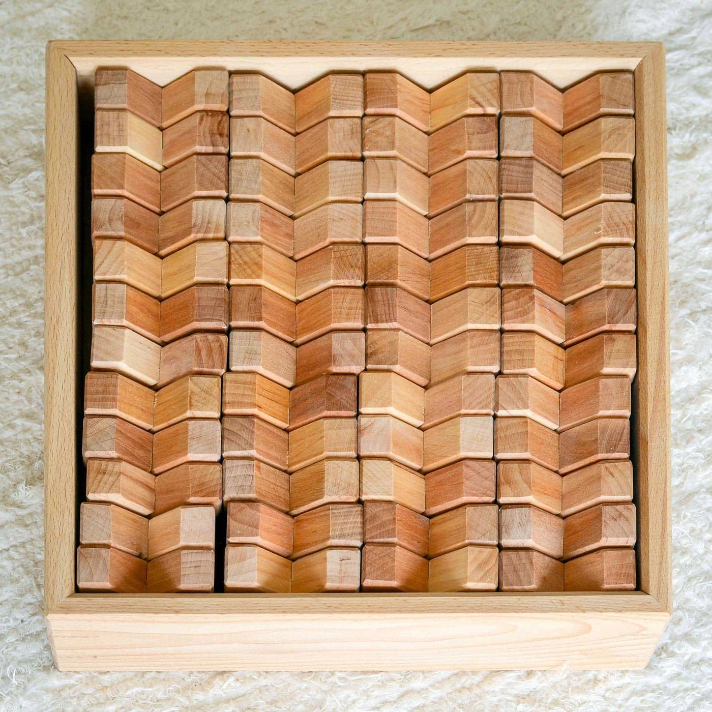 Pre-Order Bauspiel X-Blocks, 48-Piece Set in Wooden Tray