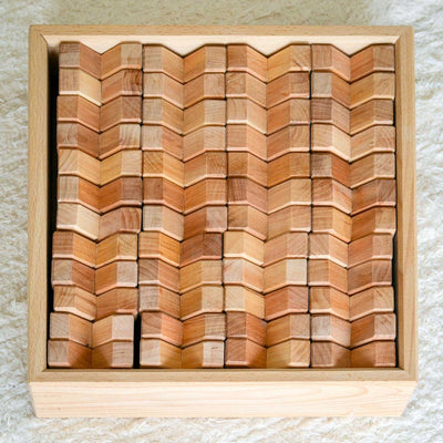 Pre-Order Bauspiel X-Blocks, 48-Piece Set in Wooden Tray