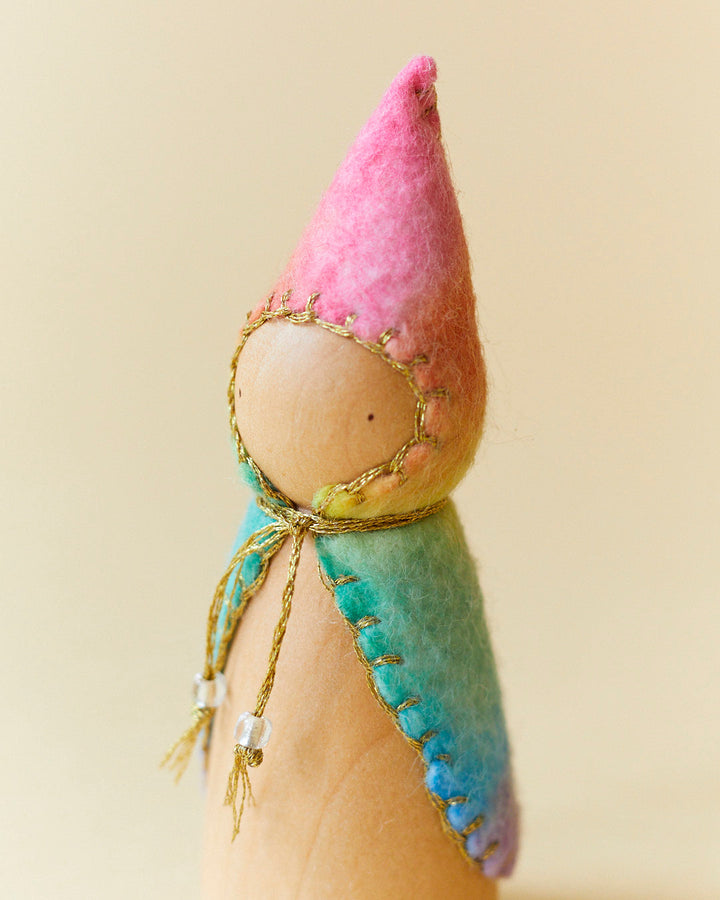 Rainbow Wooden Gnome