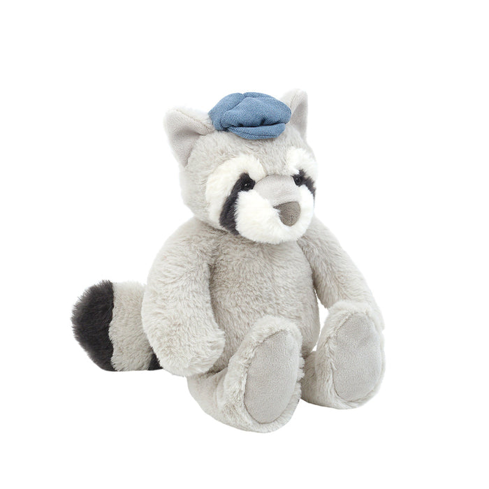 Mon Ami Rupert the Raccoon plush toy in a blue cap