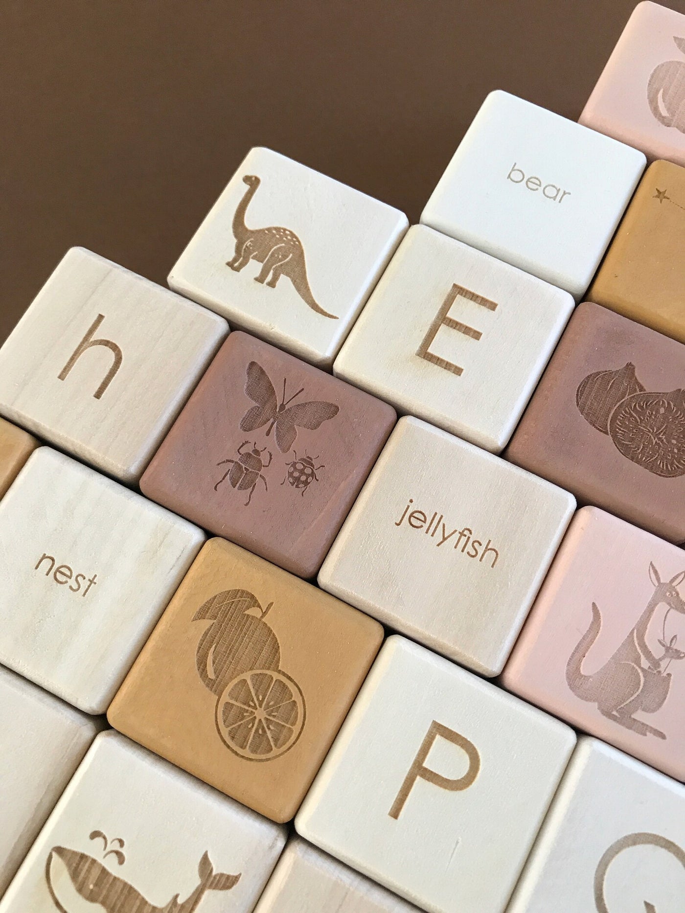 Pre-Order Sabo Concept Alphabet Blocks, Light Pink