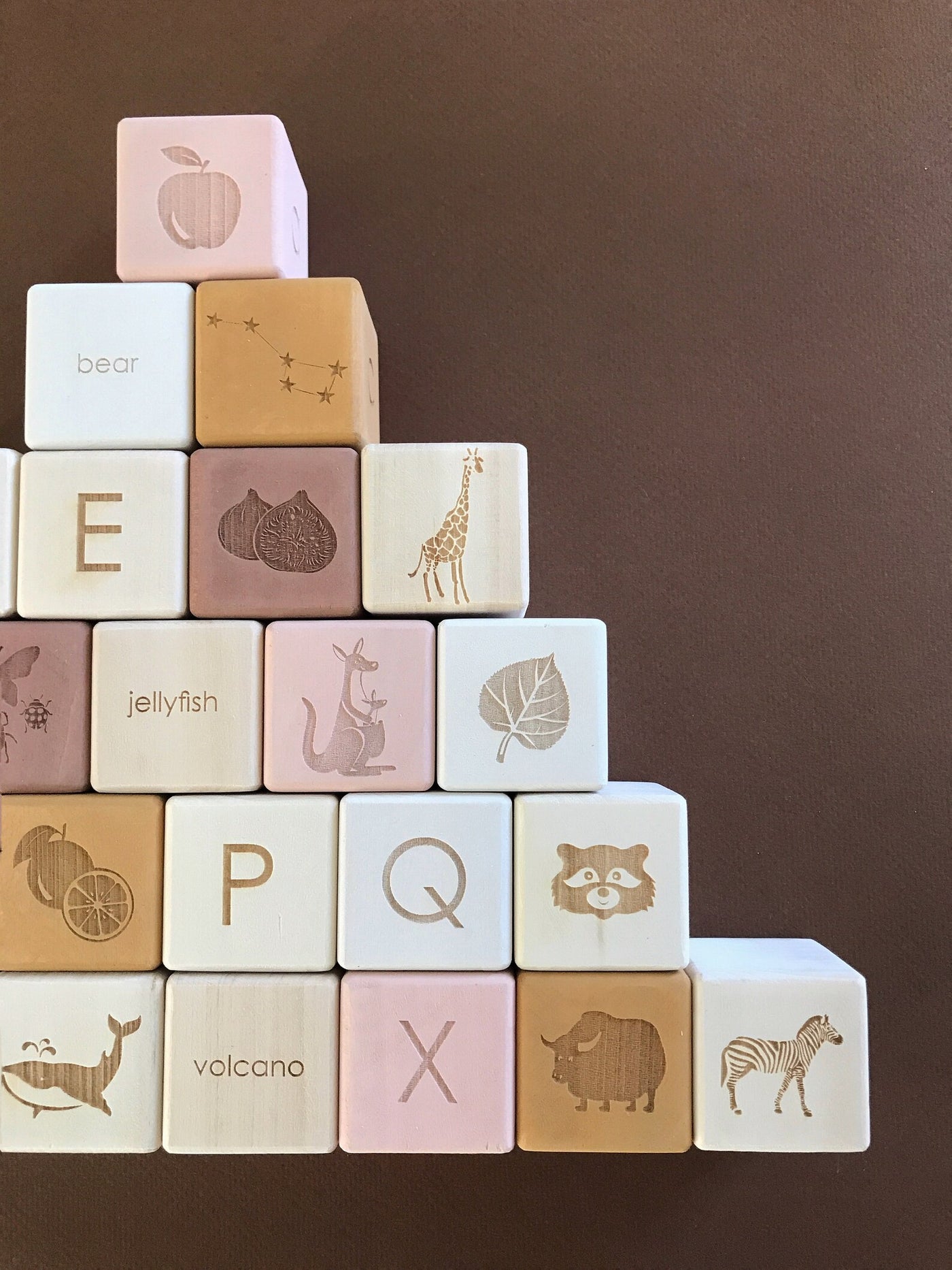 Pre-Order Sabo Concept Alphabet Blocks, Light Pink