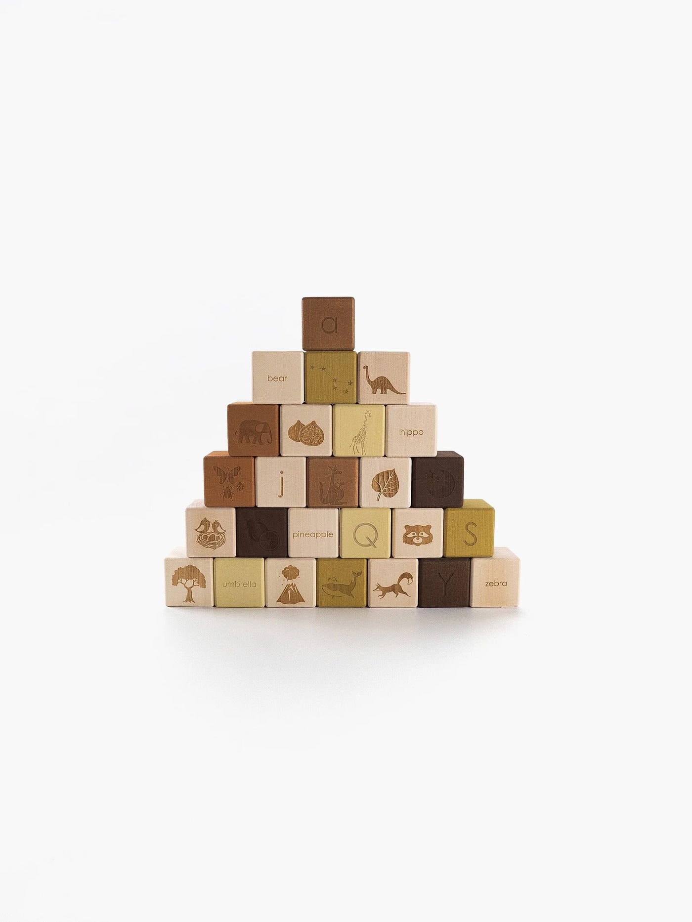 Pre-Order Sabo Concept Alphabet Blocks, Olive