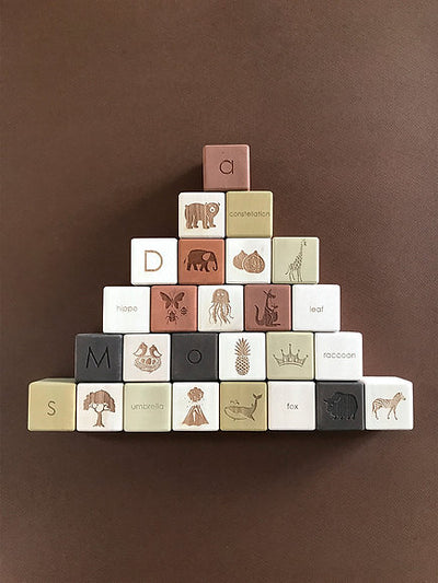 Pre-Order Sabo Concept Alphabet Blocks, Olive