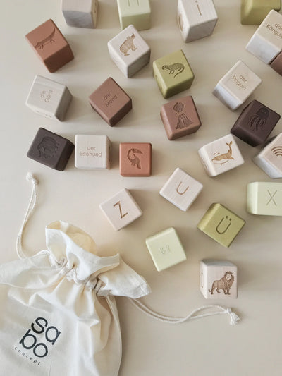Pre-Order Sabo Concept Alphabet Blocks, Olive