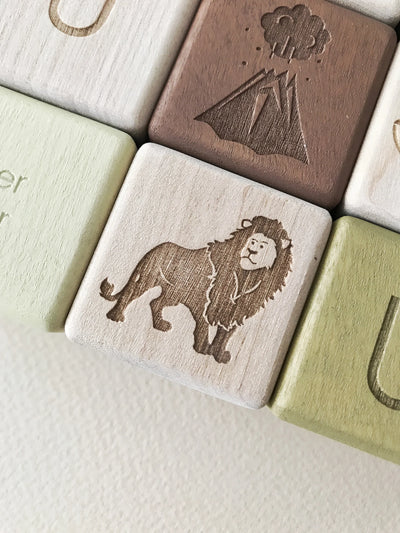 Pre-Order Sabo Concept Alphabet Blocks, Olive