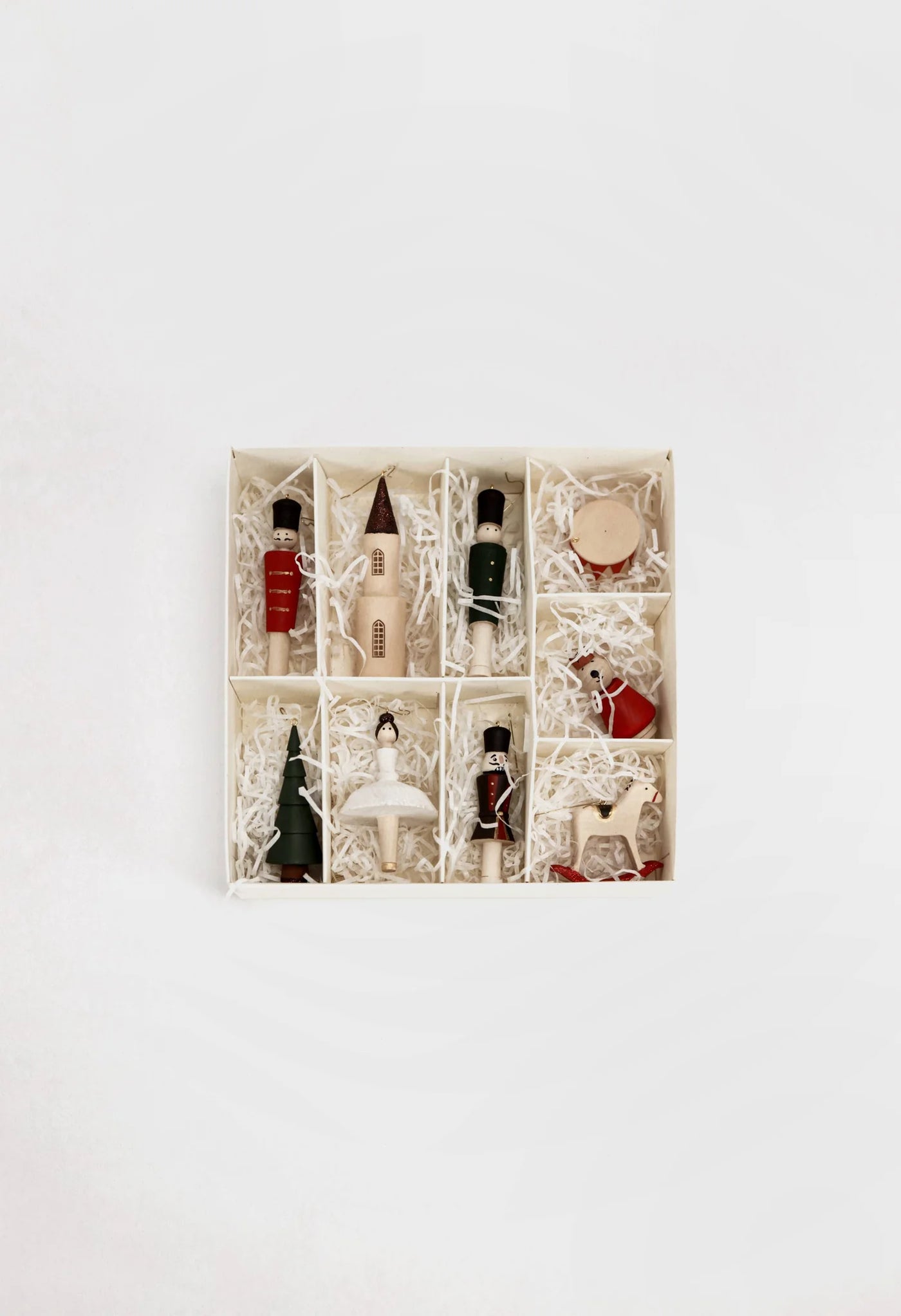 Pre-Order Sabo Concept Wooden Christmas Ornaments – Nutcracker, Ballerina, Mouse King & Soldiers (9-Piece Set)