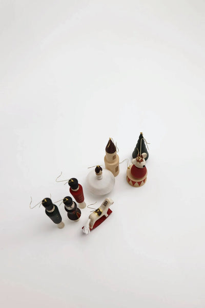 Pre-Order Sabo Concept Wooden Christmas Ornaments – Nutcracker, Ballerina, Mouse King & Soldiers (9-Piece Set)