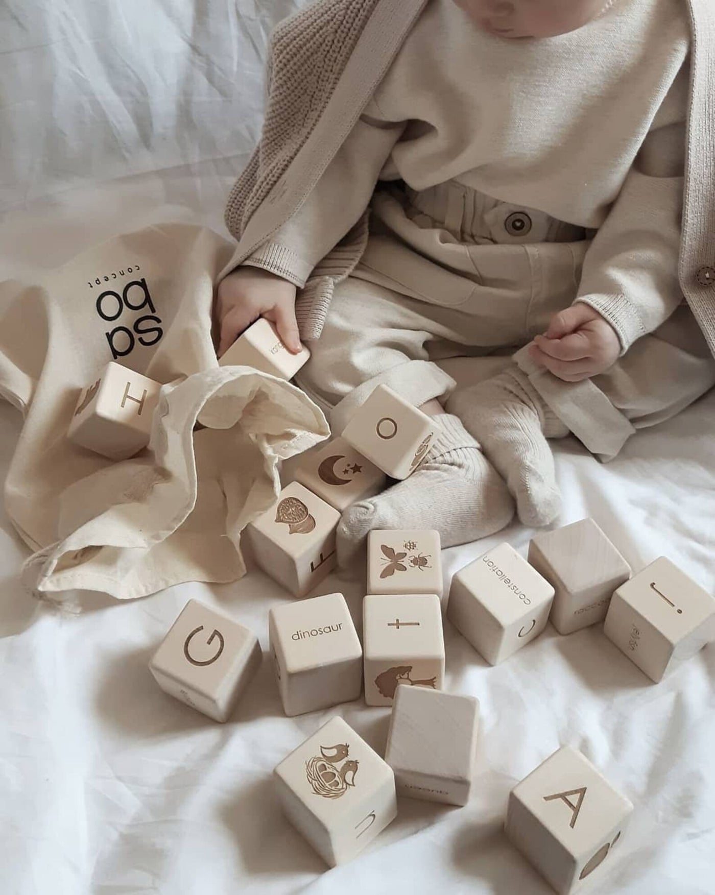 Pre-Order Sabo Concept Alphabet Blocks, Natural