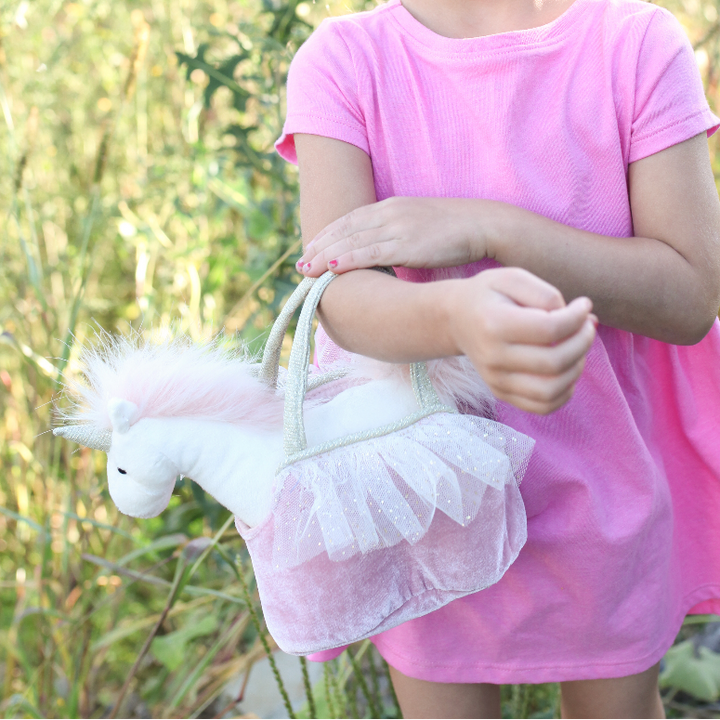 Pretty Unicorn Plush Toy In Purse Ophelia