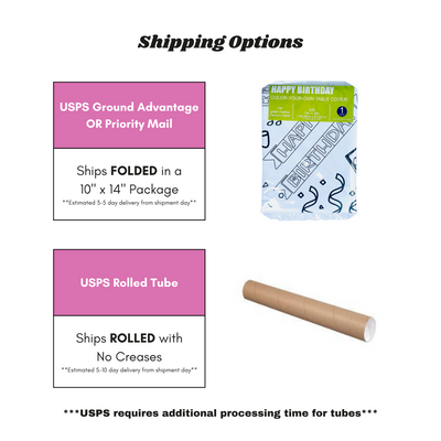 Construction Birthday Coloring Tablecloth