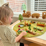 Spring Time felt play mat, detail view · view 1