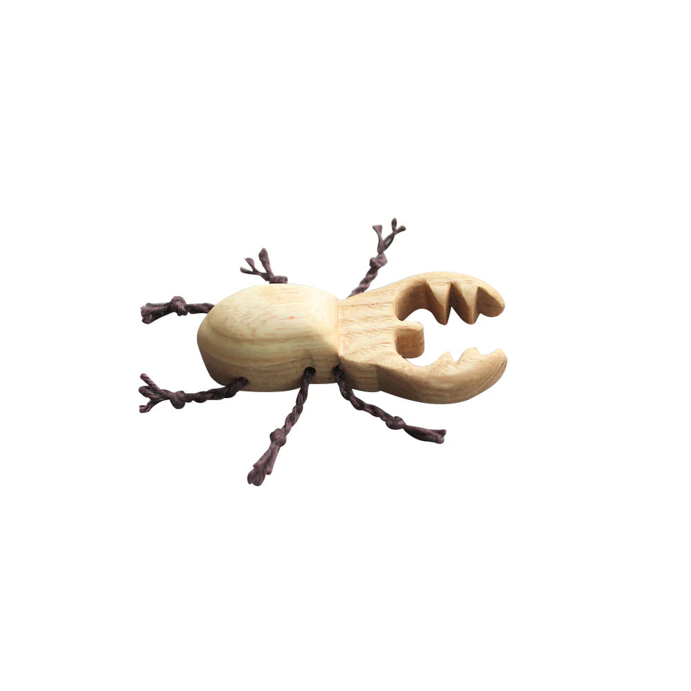 Wooden Stag Beetle, Natural