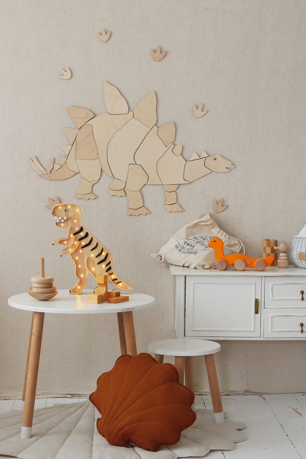 Stegosaurus Dinosaur Wall Decoration Origami