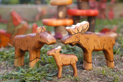 Wooden Moose Family- Daddy, Mama, or Baby Moose